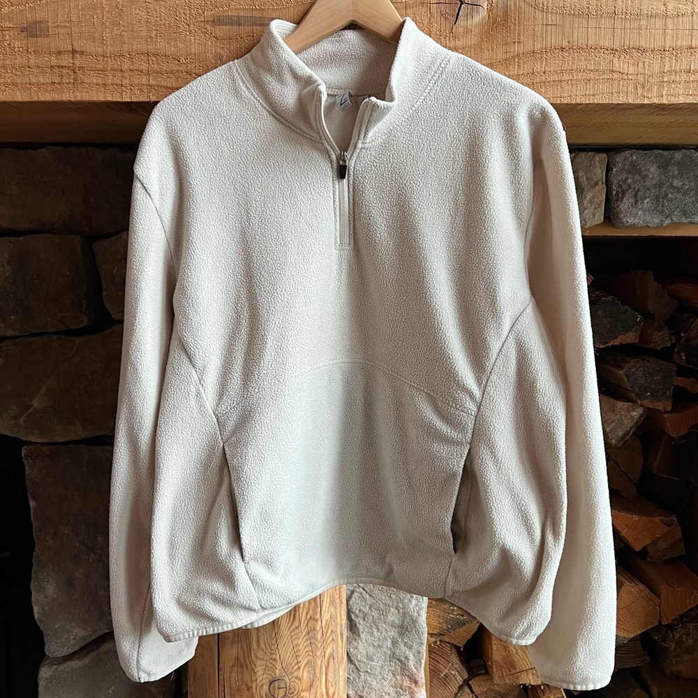 Zella off white 1/4 zip fleece